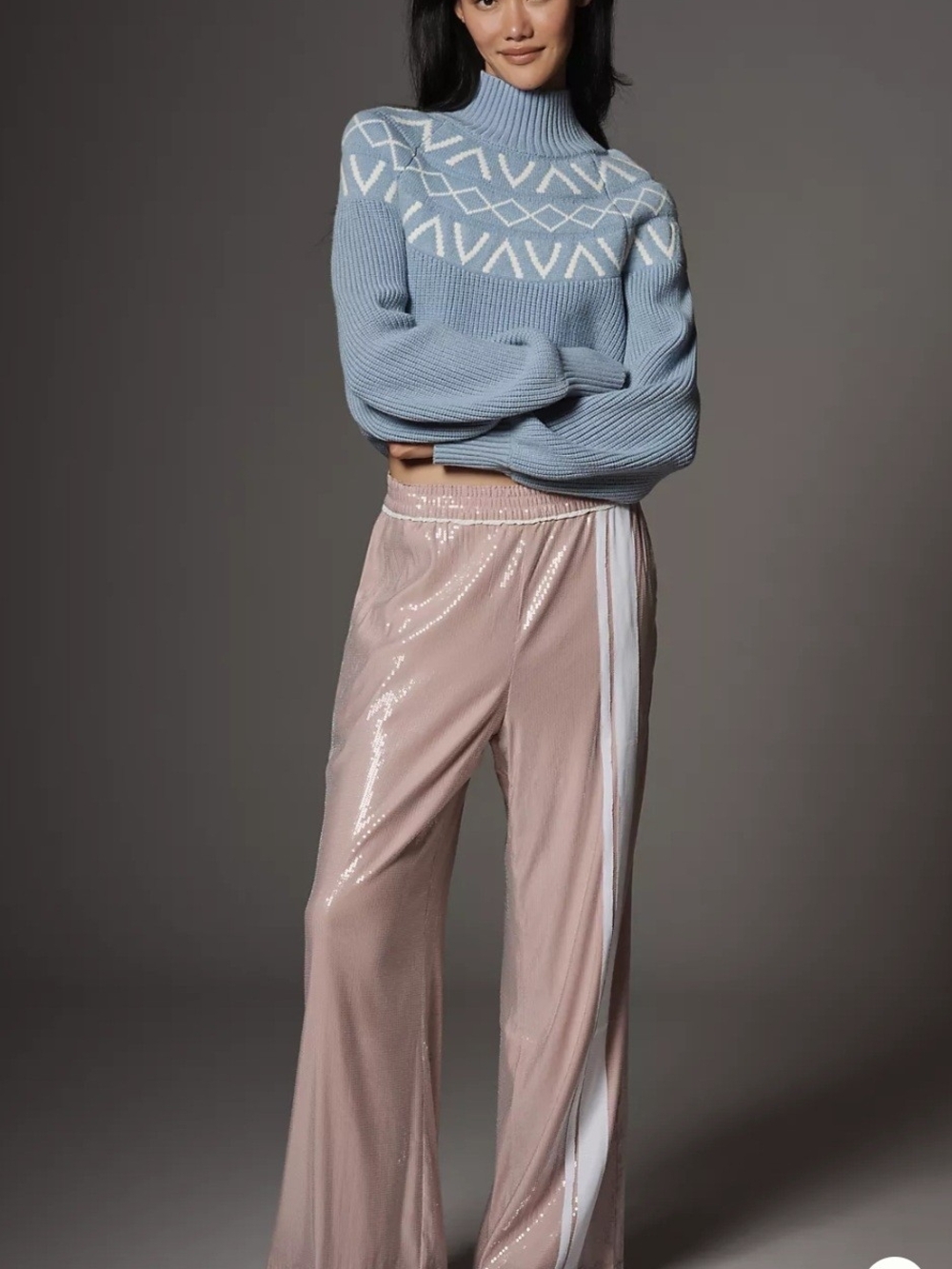 Anthropologue The Brooklin Sequin Pull-on Track Pants 🌸 Size XL